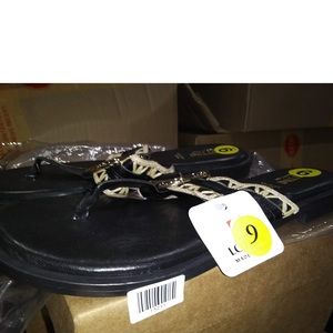 Lottini Womens Italian Leather Black Sandals